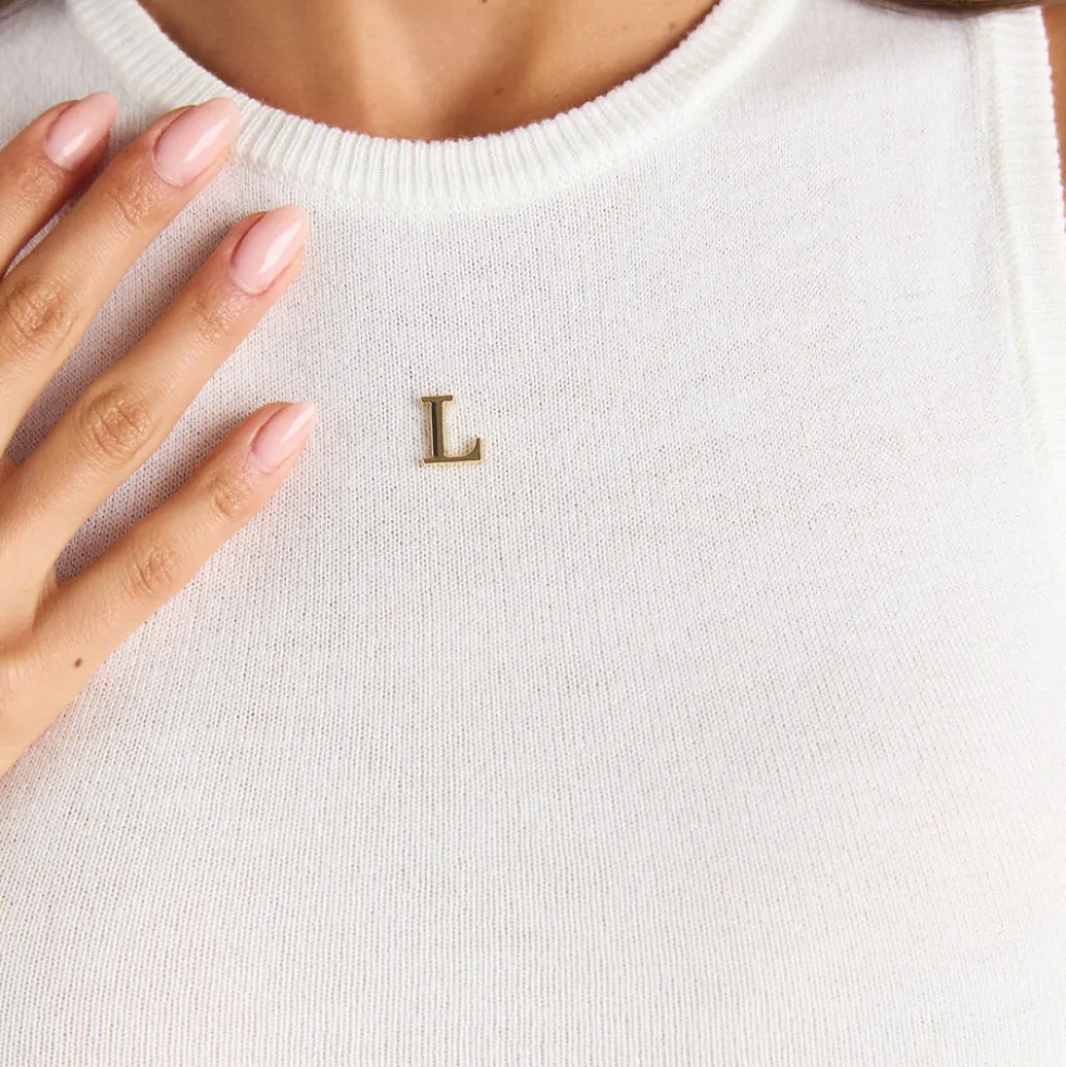 Knitted Vest Top - White