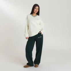 Lounge Living V-Neck Jumper - Cream