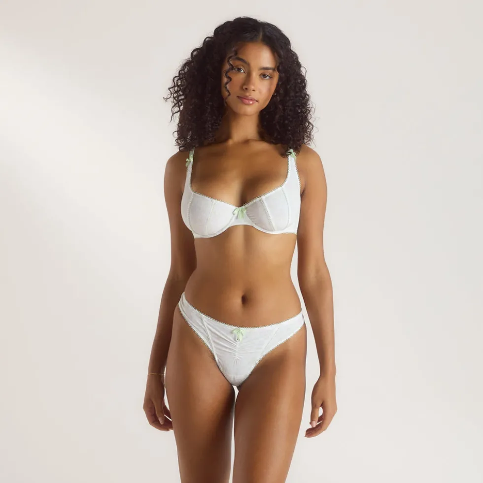 Meadow Balcony Bra - Sage Floral