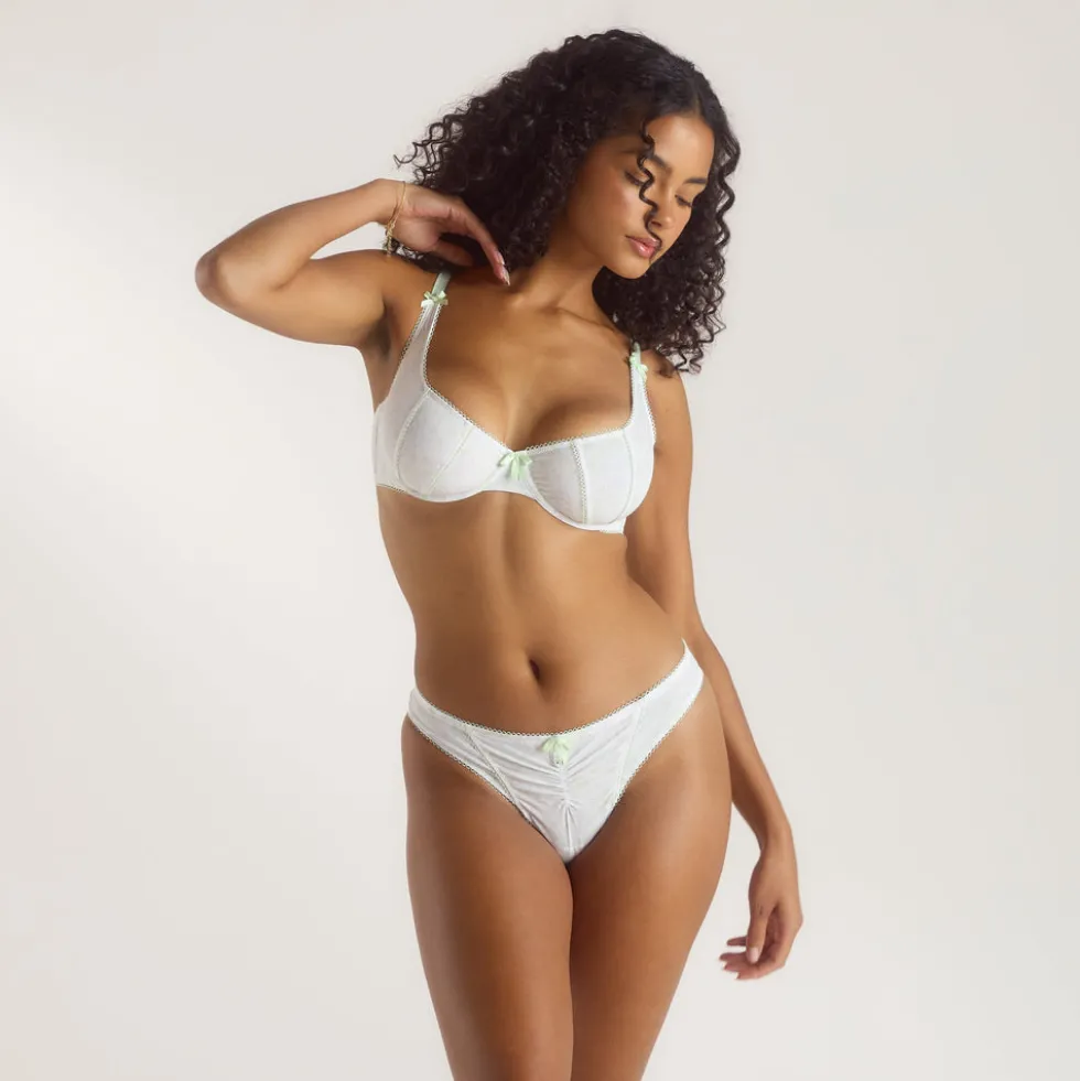 Meadow Balcony Bra - Sage Floral