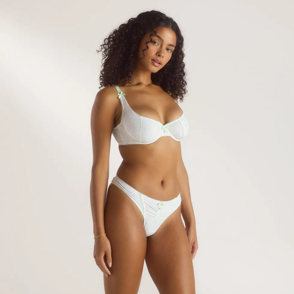 Meadow Balcony Bra - Sage Floral
