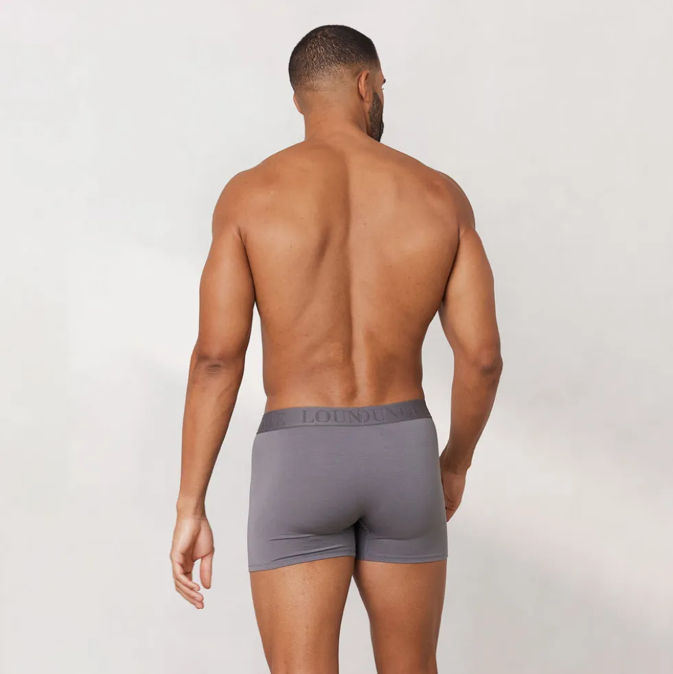 Men's Luxe Boxers (3 Pack) - Charcoal