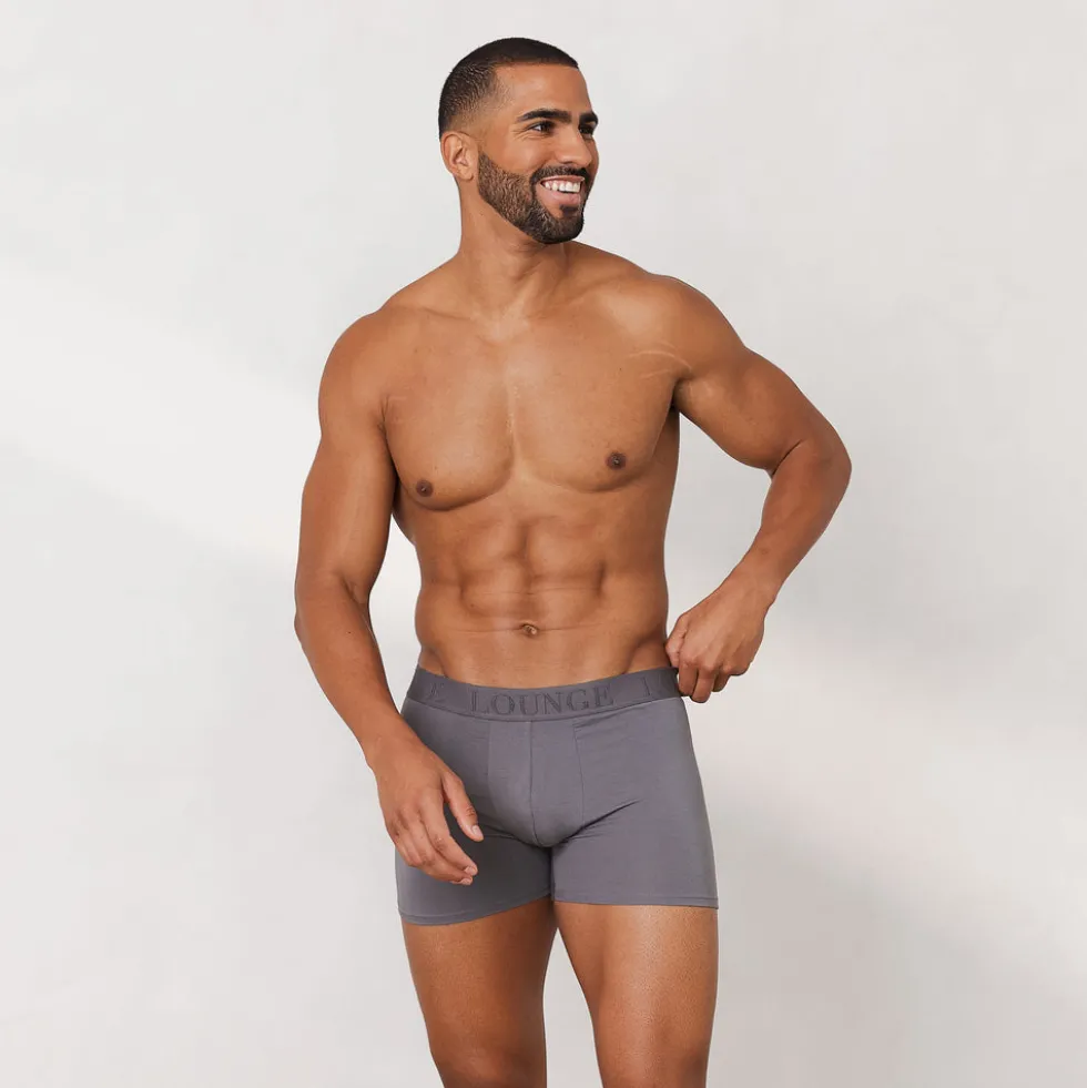 Men's Luxe Boxers (3 Pack) - Charcoal
