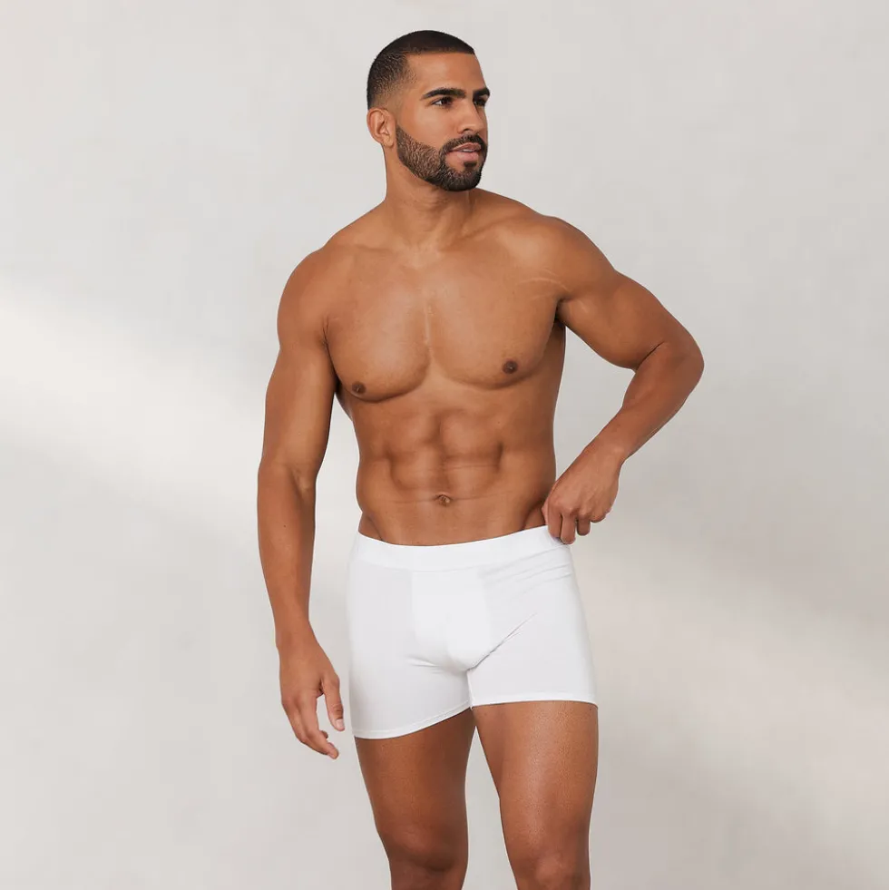 Men's Luxe Boxers (3 Pack) - White