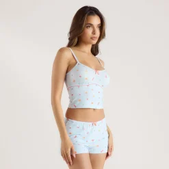 Modal Cami Pajama Top - Blue Fruits