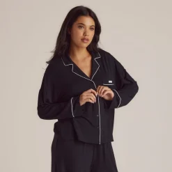 Modal Pajama Shirt - Black