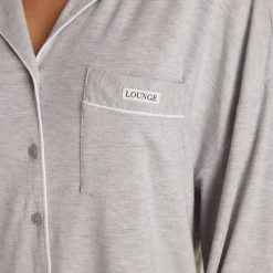 Modal Pajama Shirt - Grey Marl