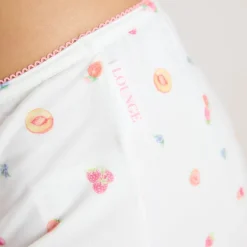 Modal Pajama Shorts - White Fruits