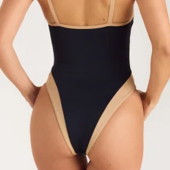 Monaco High-Leg Swimsuit - Black