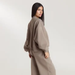 Neoprene Bomber Jacket - Taupe