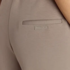 Neoprene Wide-Leg Joggers - Taupe