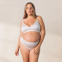 Nurture Nursing Bra & Thong/Briefs Set - Cream