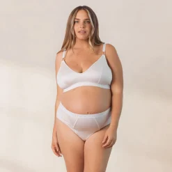 Nurture Nursing Bra & Thong/Briefs Set - Cream