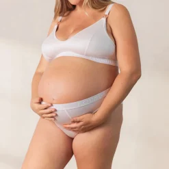 Nurture Nursing Bra & Thong/Briefs Set - Cream