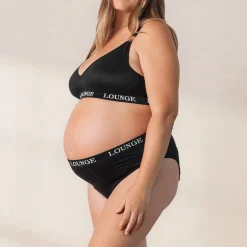 Nurture Nursing Bra & Thong/Briefs Set - Black