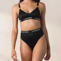 Nurture Nursing Bra & Thong/Briefs Set - Black