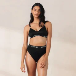 Nurture Nursing Bra & Thong/Briefs Set - Black