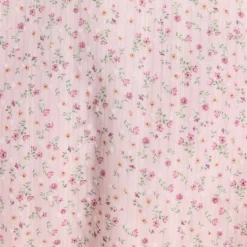 Pleat & Lace Detail Mini Dress - Pink Floral