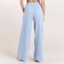 Pointelle Pajama Pants - Blue Floral