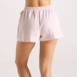 Pointelle Pajama Shorts - Pink Floral