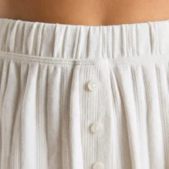 Pointelle Pajama Shorts - Cream
