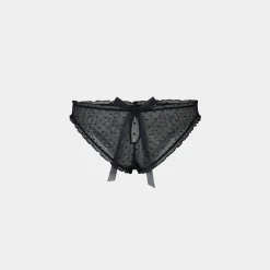 Polka Dot Brazilian Briefs - Black