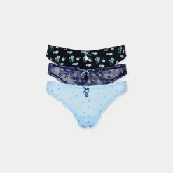 Printed Thongs (3-Pack) - Blue Print