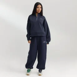 Quarter-Zip Sweater - Dark Blue