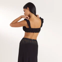Ruched Bralette - Black