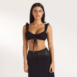 Ruched Bralette - Black
