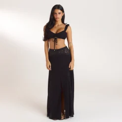 Ruched Bralette - Black