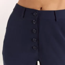 90s Straight-Leg Pants - Navy