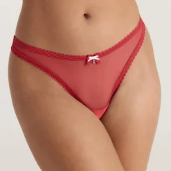 Satin Bow G-String - Red