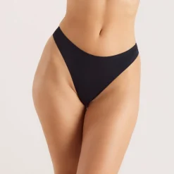 Seamless Bonded Thongs (3-Pack) - Black
