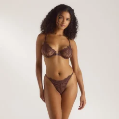 Seduce Front-Fastening Balcony Bra - Chocolate