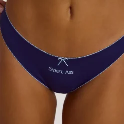 Slogan Thongs (3-Pack) - Navy