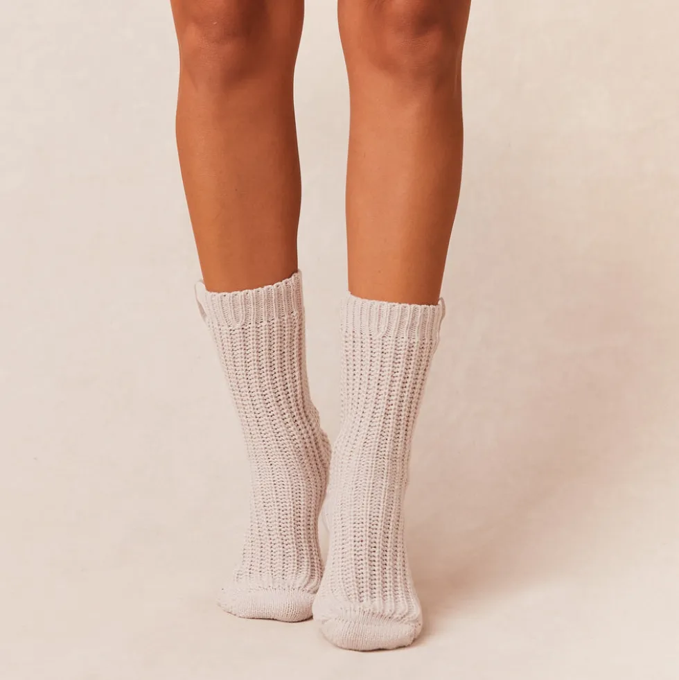 Snooze Knitted Socks - Cream