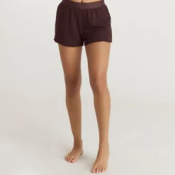 Soft Waffle Pajama Shorts - Dark Chocolate