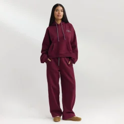 Straight-Leg Sweatpants - Cherry Lacquer