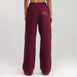 Straight-Leg Sweatpants - Cherry Lacquer