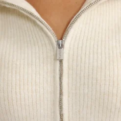 Structured Knitted Jacket - Cream