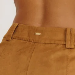 Suedette Shorts - Tan