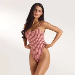 Sunstripe Swimsuit - Retro Stripe