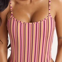 Sunstripe Swimsuit - Retro Stripe