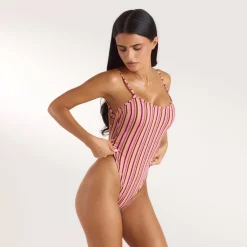 Sunstripe Swimsuit - Retro Stripe