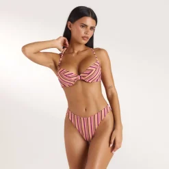 Sunstripe Wired Bikini Top - Retro Stripe