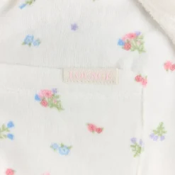Towelling Bathrobe - White Print