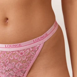 Two-tone Balcony Thong - Pink