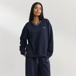 V-Neck Sweater - Dark Blue