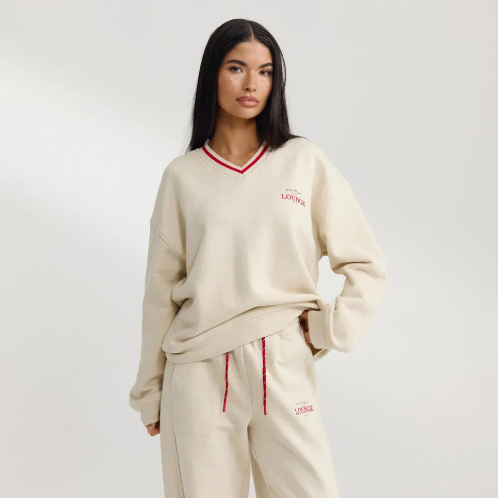 V-Neck Sweater - Oat Marl